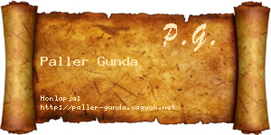 Paller Gunda névjegykártya